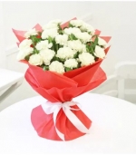 20 Fresh white Carnations