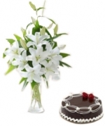 Oriental Lily N Chocolate Cake